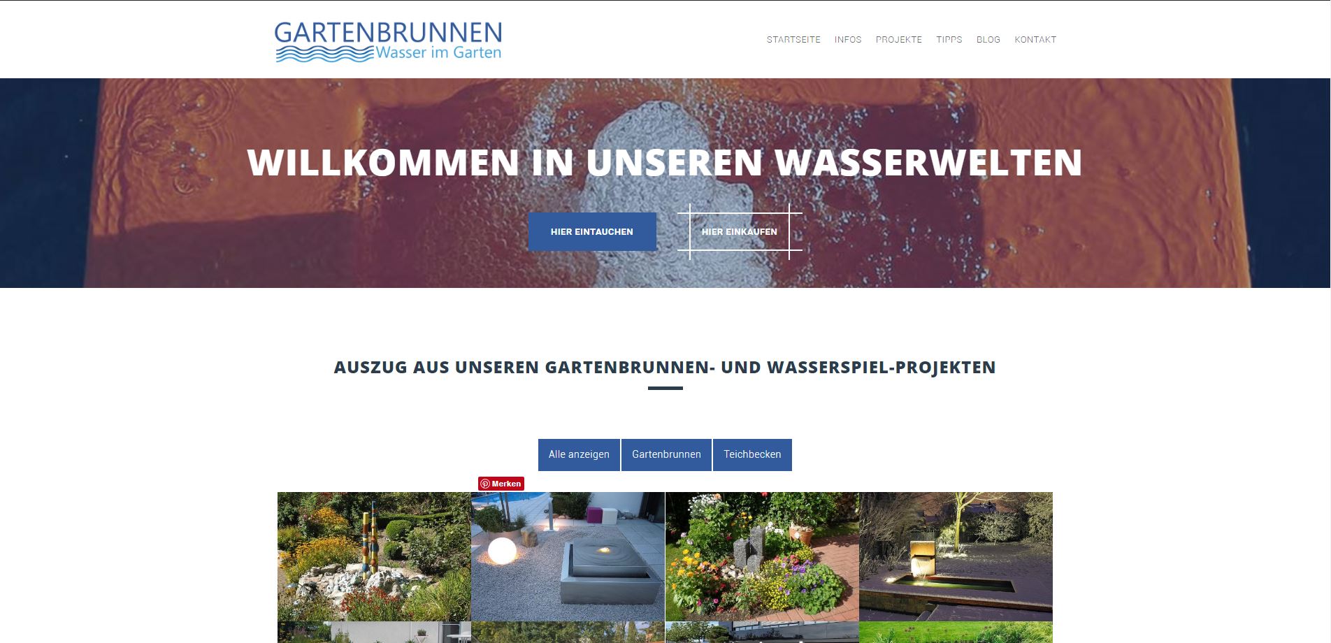 Gartenbrunnen Infoseite Wasserbecken Brunnen groß klein modern klassisch